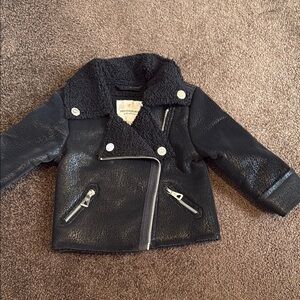 Toddler Girl 18 Month Black Faux Leather Jacket